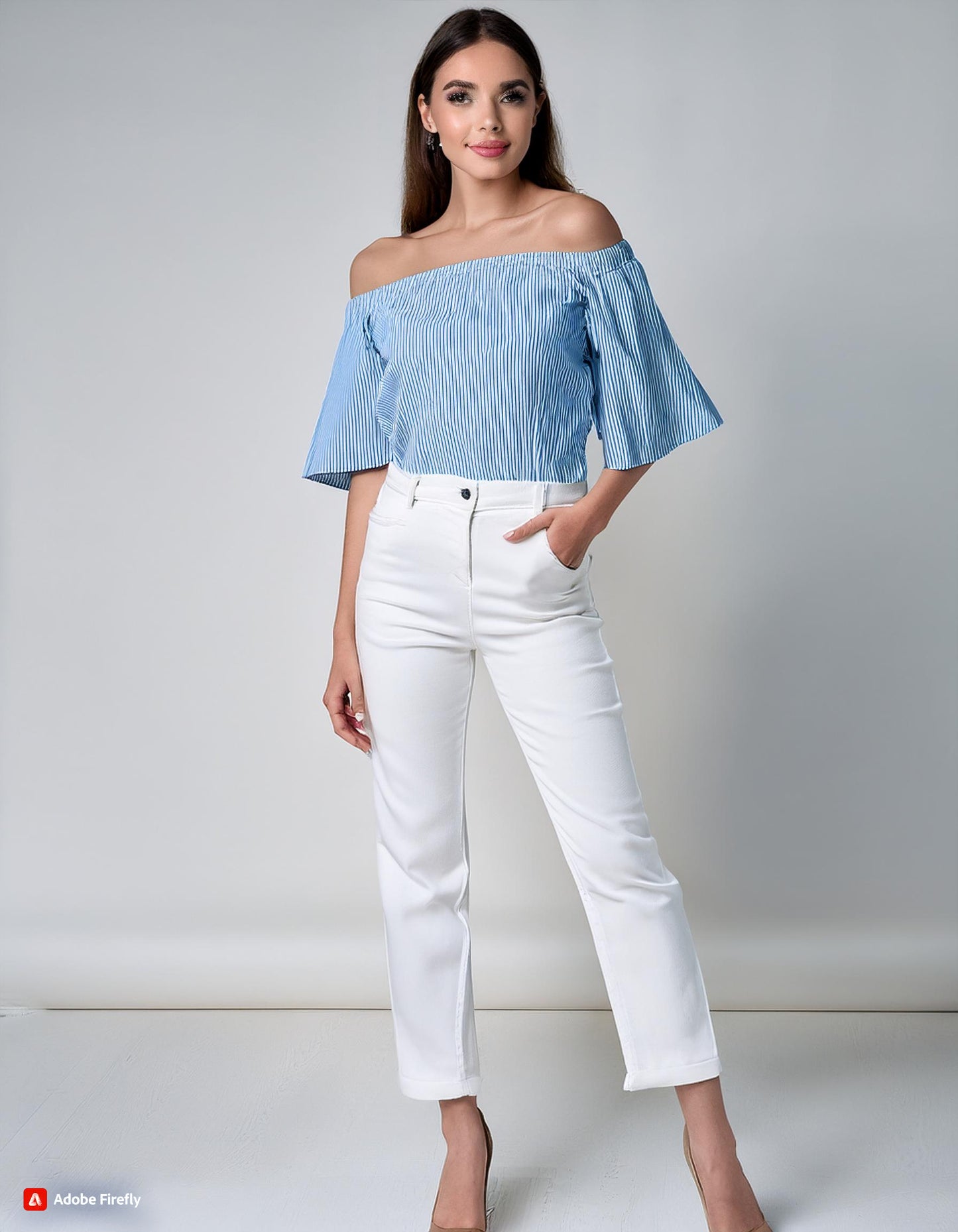 V Front Flare Pants