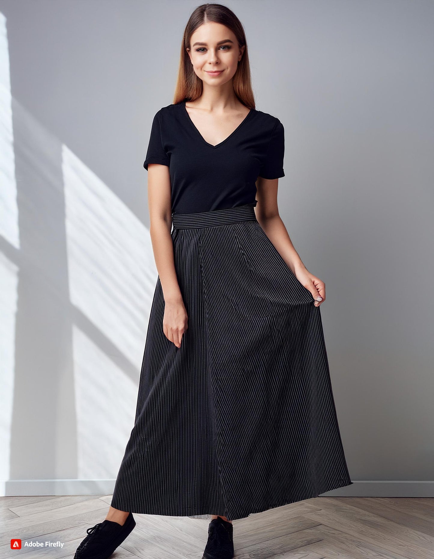 Low Rise Maxi Skirt