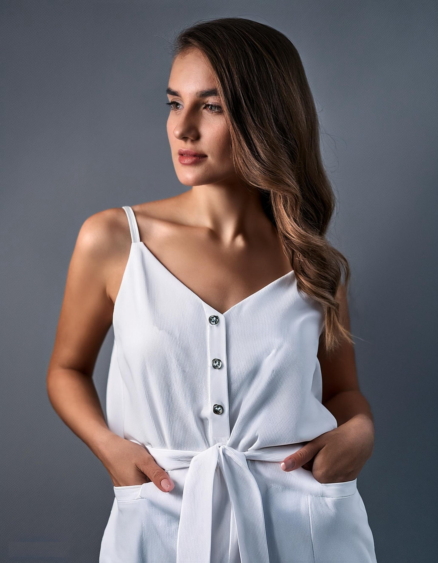 Button up Cotton Cami