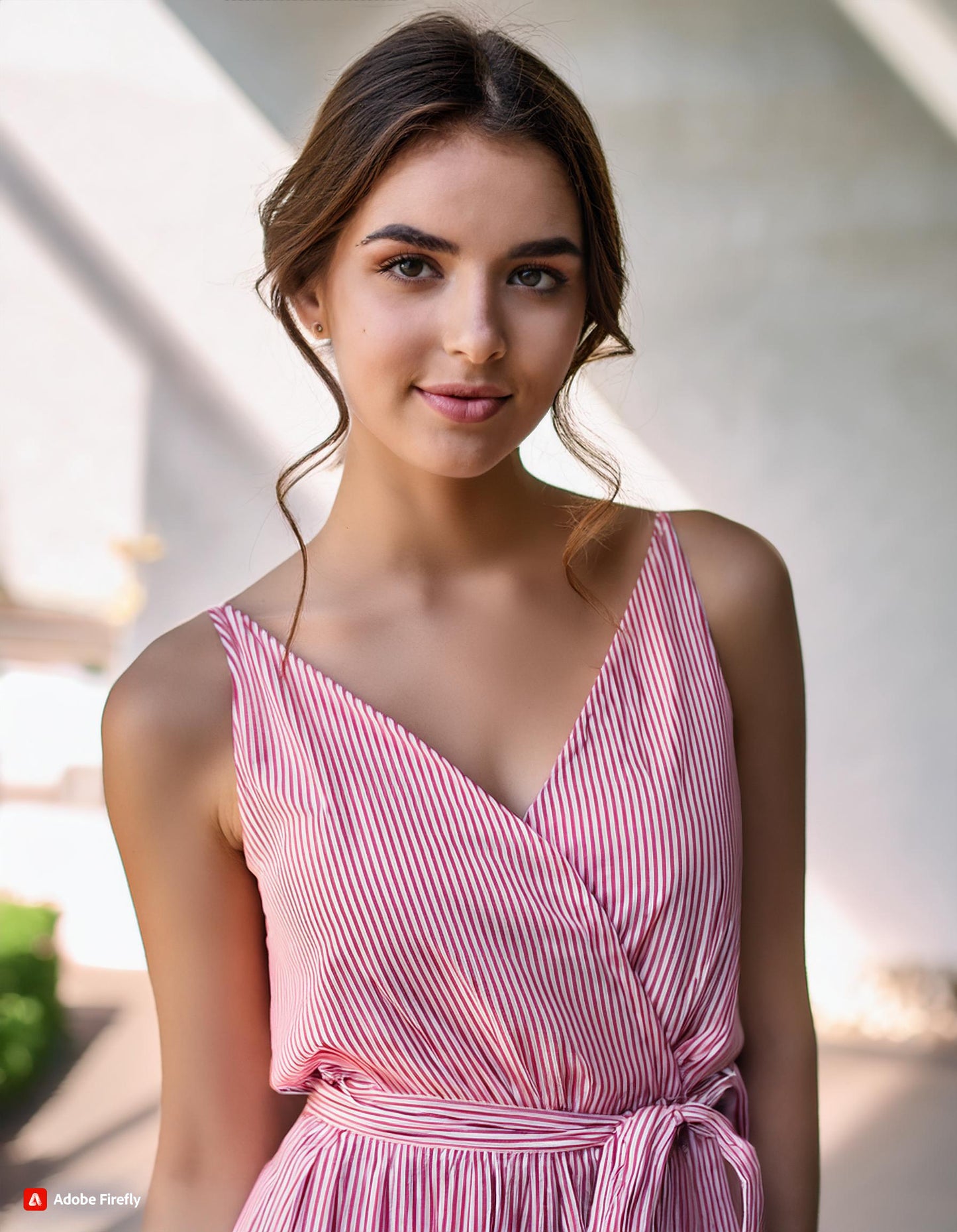 Striped Front Halter Top